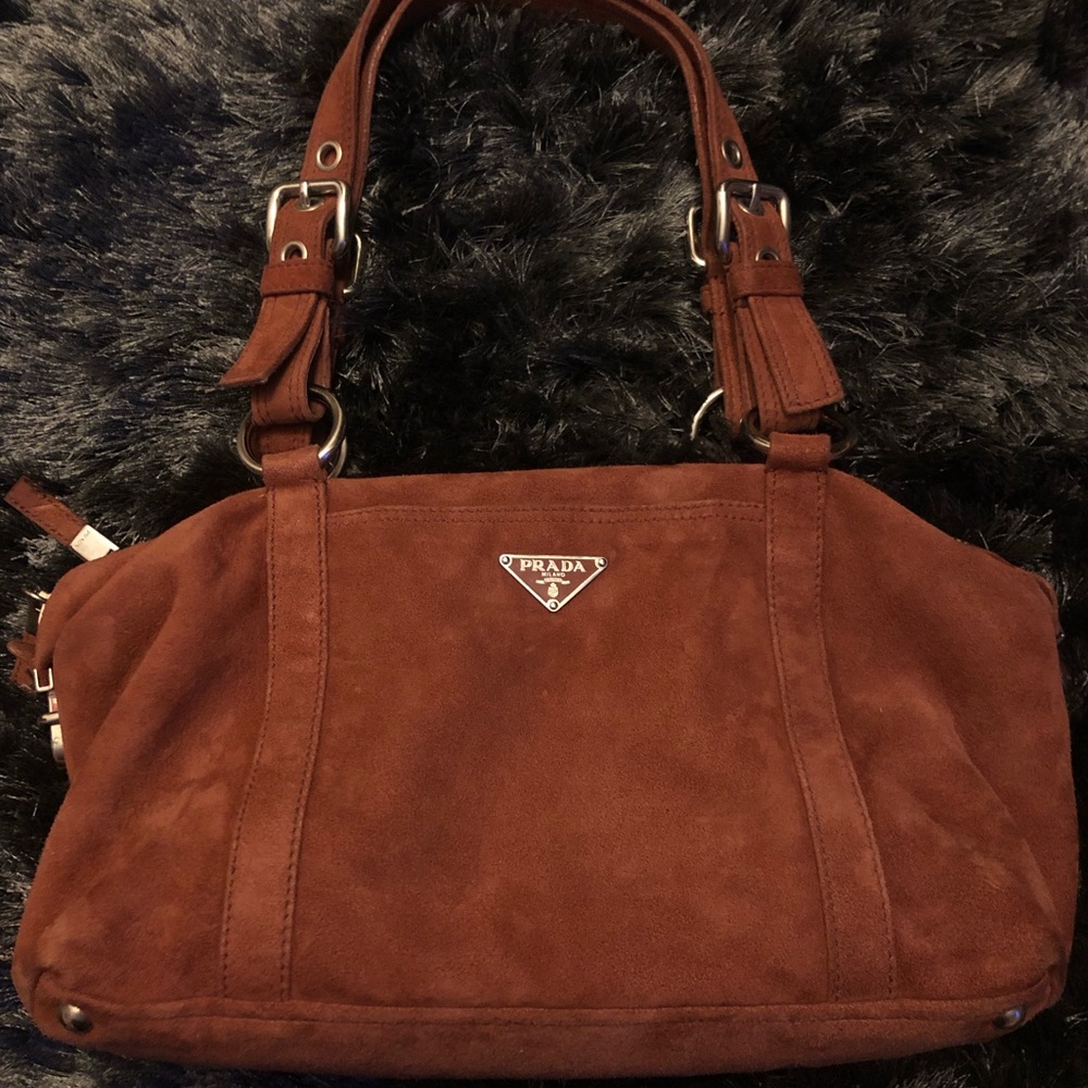 Prada suede purse